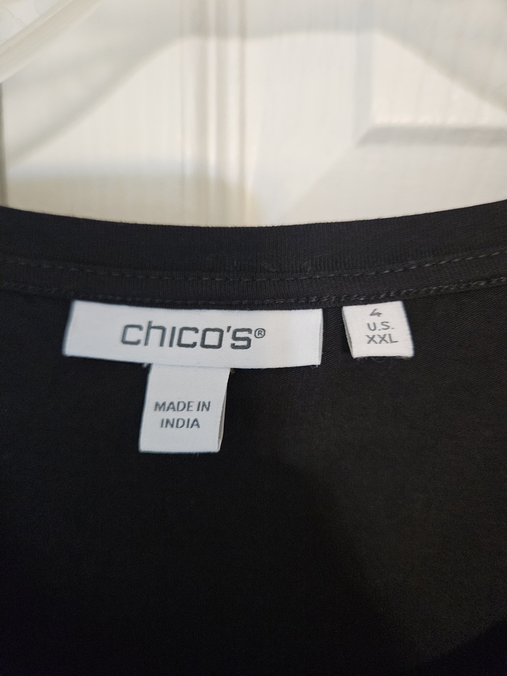 Chico's Embelished Flower Black Top - Chico's